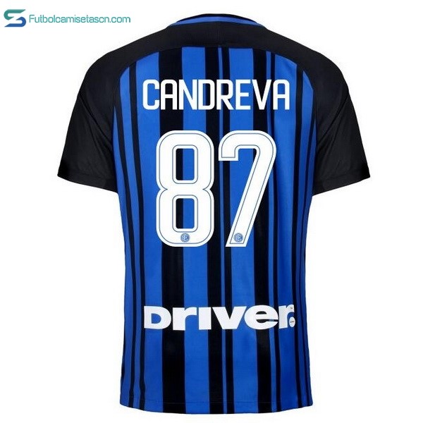 Camiseta Inter 1ª Candreva 2017/18